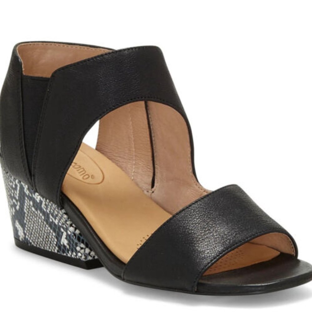 CC Corso Como SAYGE Heeled Sandal  BLACK MATTE DISTRESS 10M  NEW IN BOX
